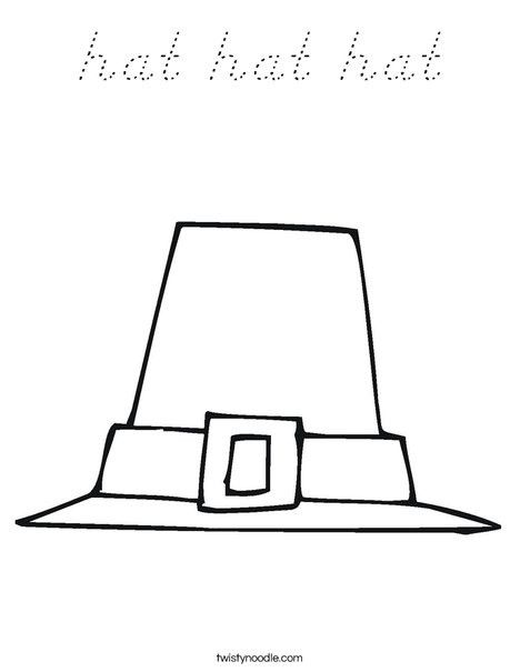 Pilgrim Hat Coloring Page