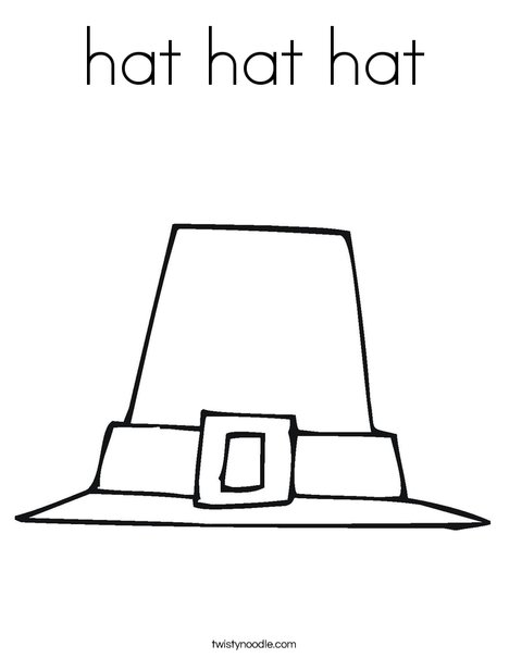 Pilgrim Hat Coloring Page