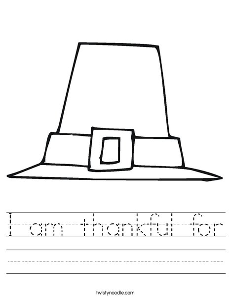 Pilgrim Hat Worksheet