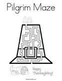 Pilgrim Maze Coloring Page