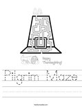 Pilgrim Maze Worksheet