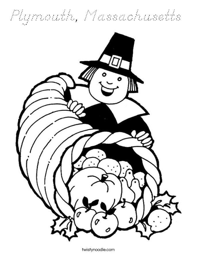 Plymouth, Massachusetts  Coloring Page