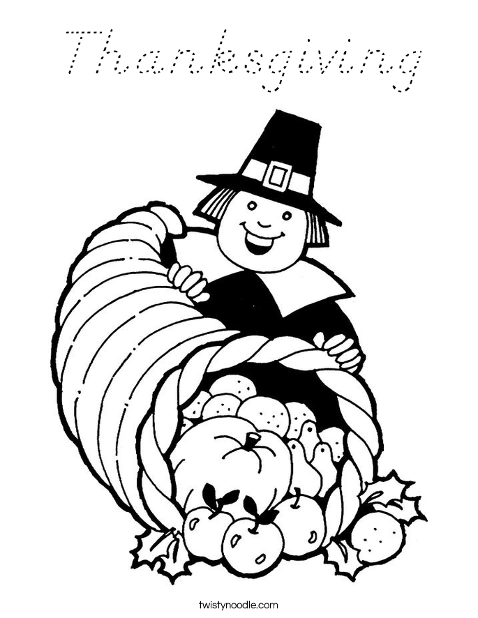 Thanksgiving Coloring Page