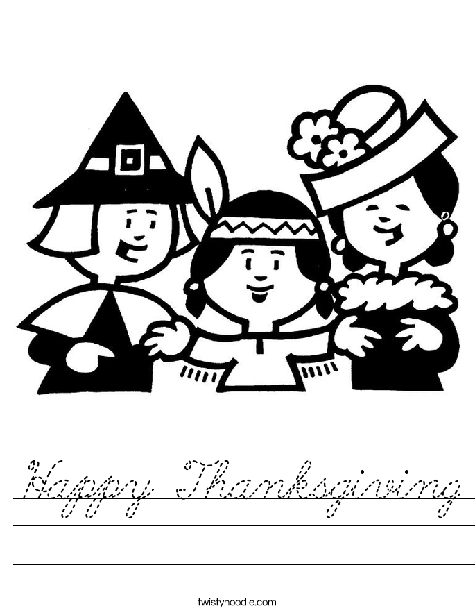 Happy Thanksgiving Worksheet
