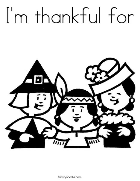 Pilgrims Coloring Page