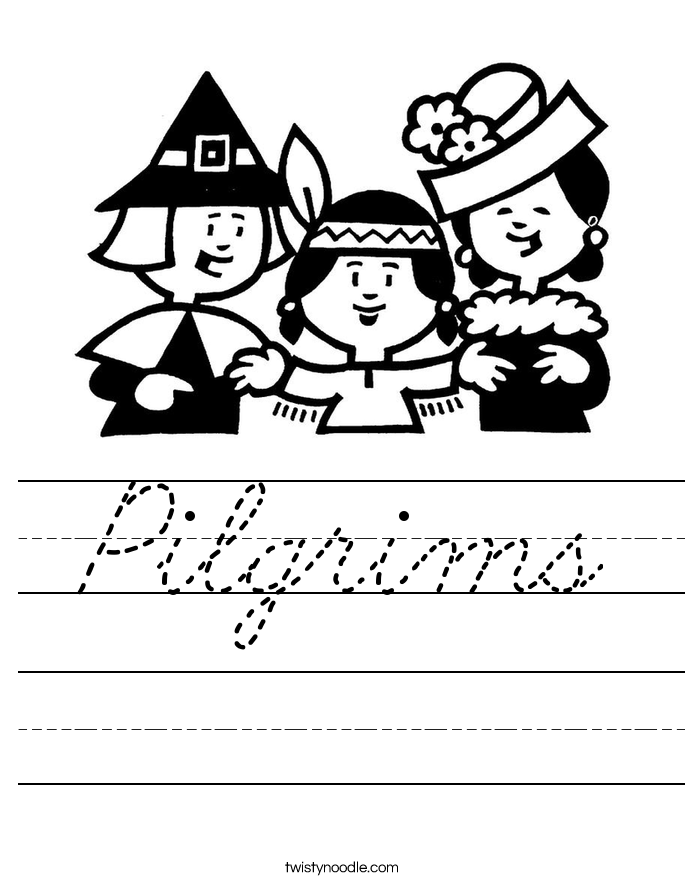 Pilgrims Worksheet