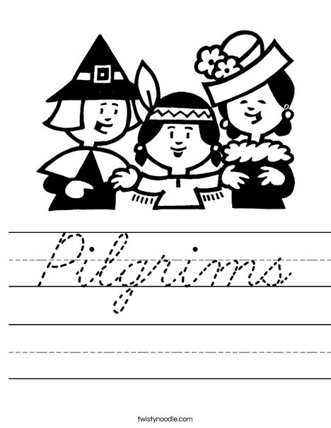 Pilgrims Worksheet