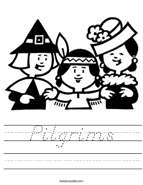 Pilgrims Worksheet
