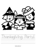 Thanksgiving Party! Worksheet