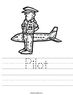 Pilot Handwriting Sheet