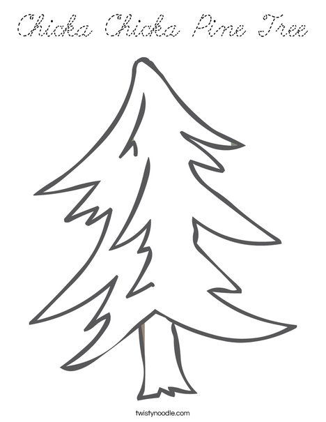 Pine Tree Coloring Page