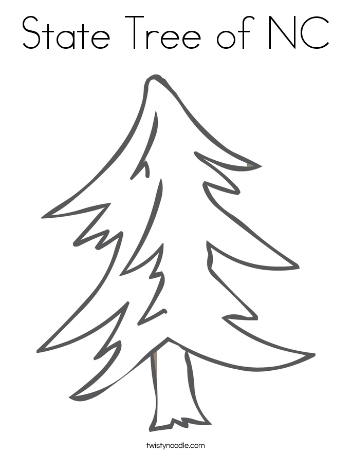 State Tree of NC Coloring Page