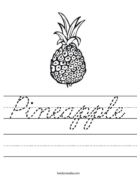 Pineapple Worksheet