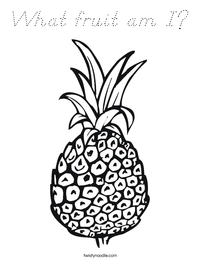 What fruit am I? Coloring Page