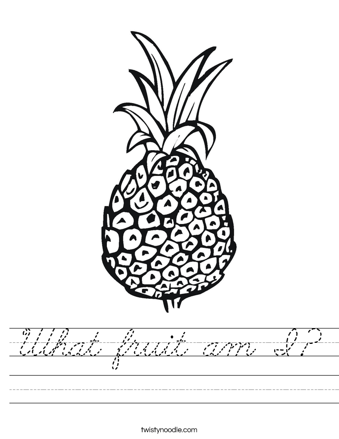 What fruit am I? Worksheet