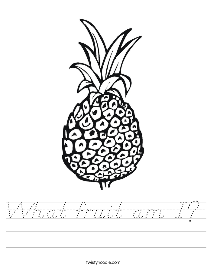 What fruit am I? Worksheet