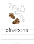 pinecone Handwriting Sheet