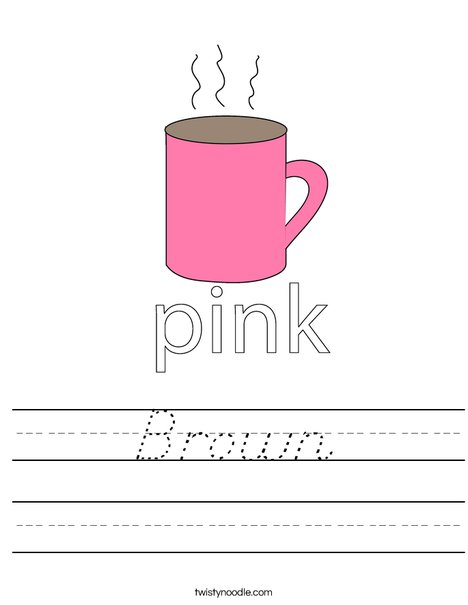 Pink Cup Worksheet