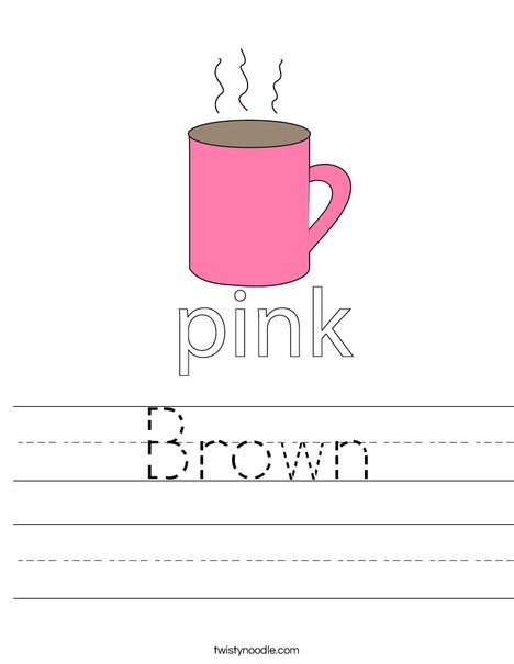 Pink Cup Worksheet