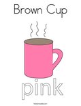 Brown Cup Coloring Page