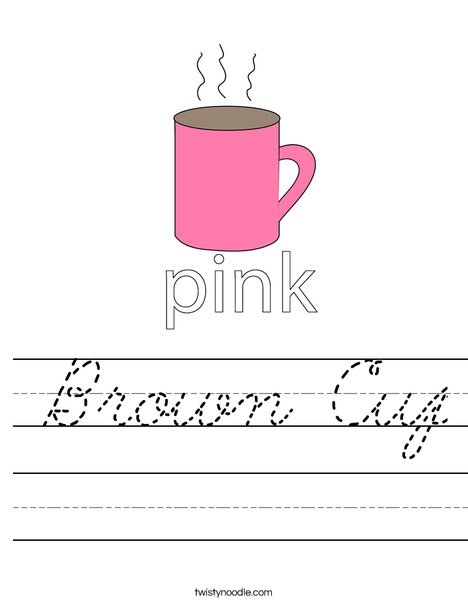 Pink Cup Worksheet