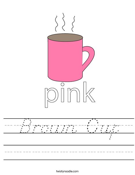 Pink Cup Worksheet