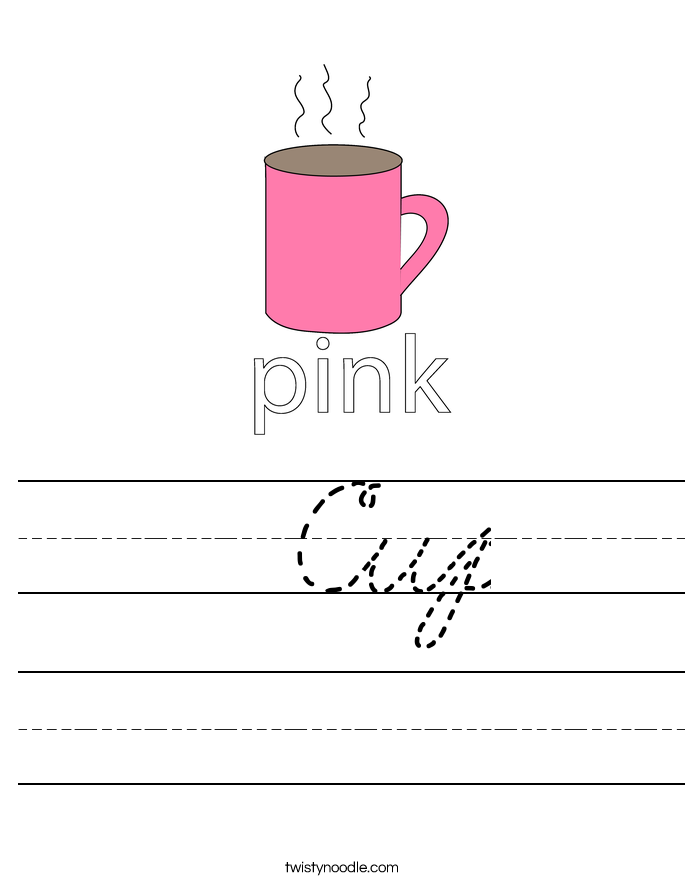  Cup Worksheet