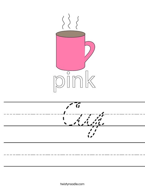 Pink Cup Worksheet