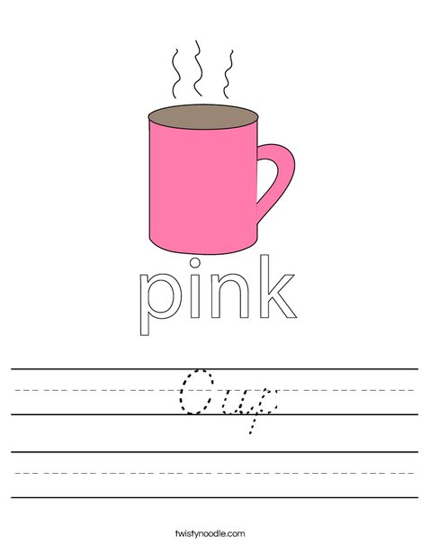 Pink Cup Worksheet