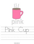 Pink Cup Worksheet