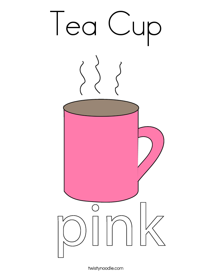 Tea Cup Coloring Page