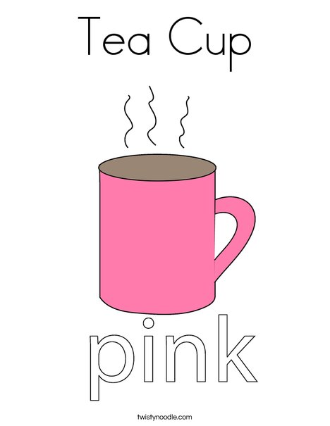 Pink Cup Coloring Page