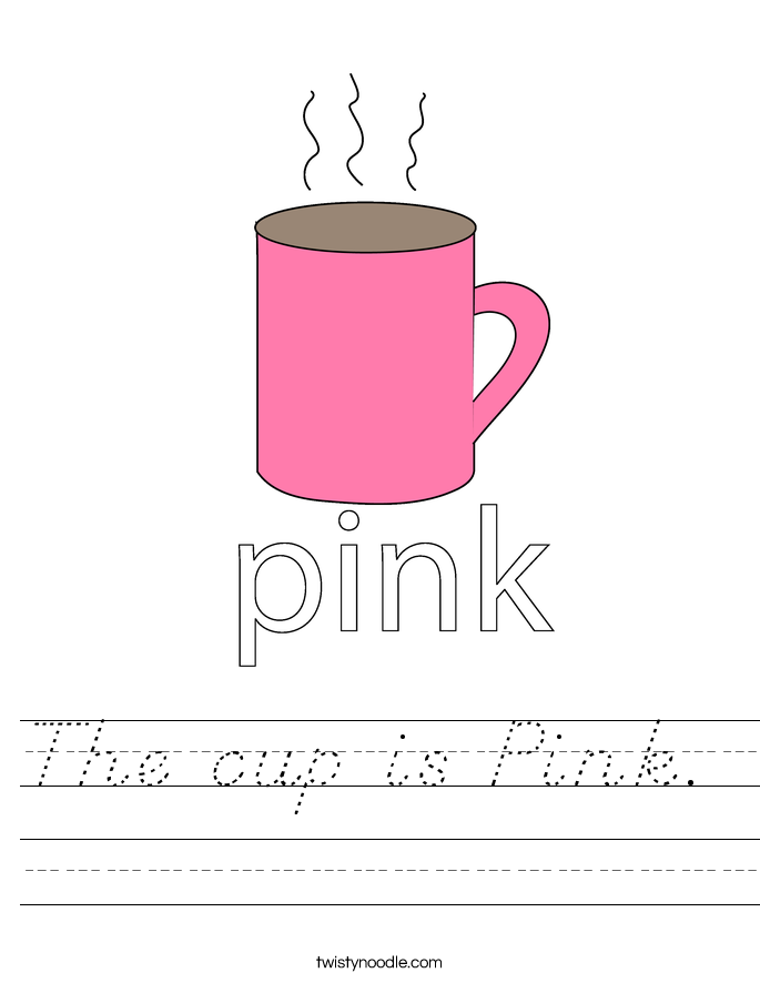 The cup is Pink.  Worksheet