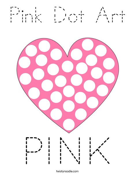 Pink Dot Art Coloring Page