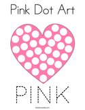 Pink Dot Art Coloring Page