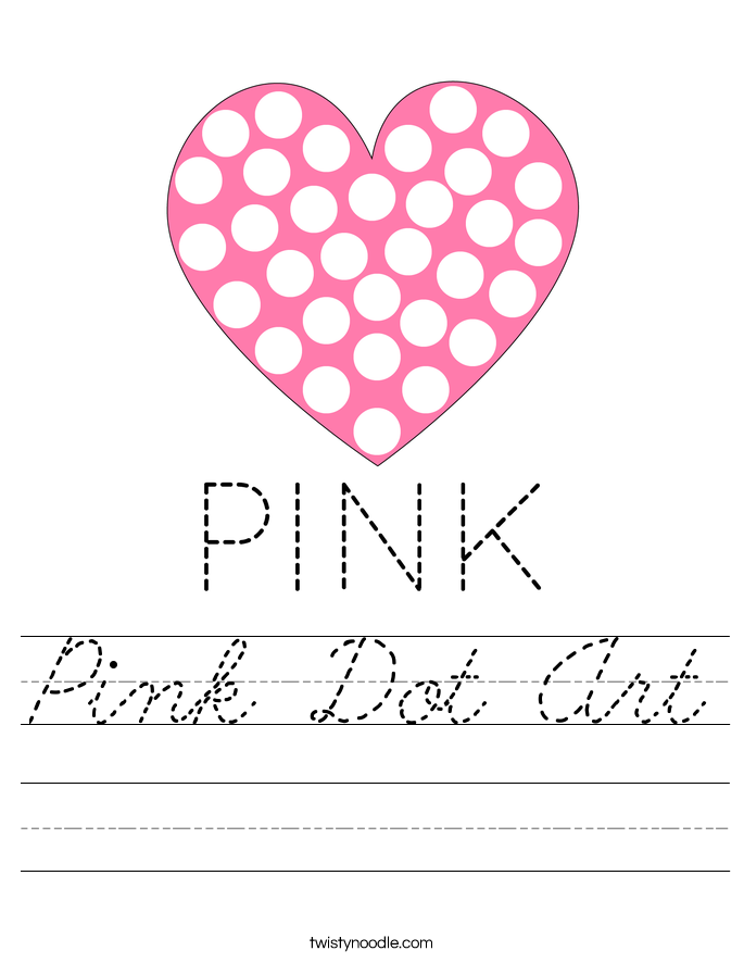 Pink Dot Art Worksheet
