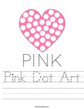 Pink Dot Art Worksheet
