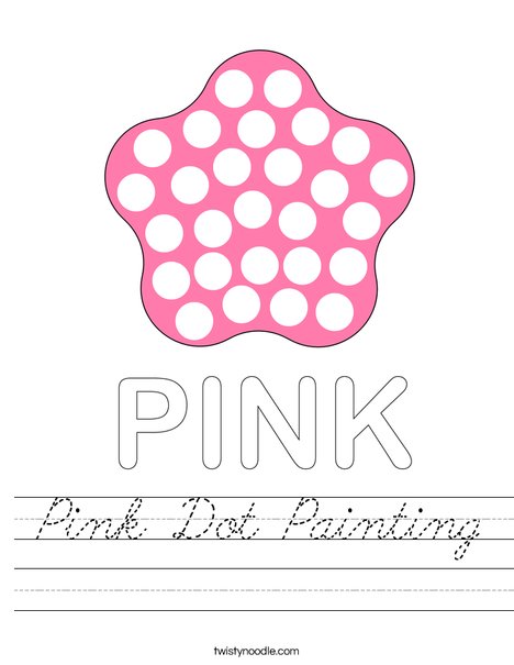 Pink Dot Painting Worksheet