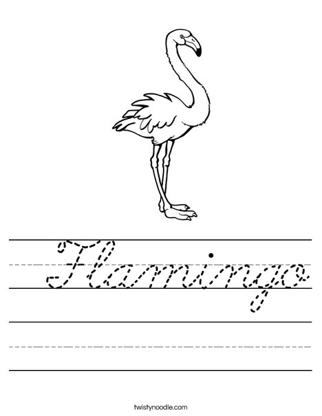 Pink Flamingo Worksheet