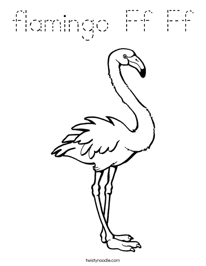 flamingo Ff Ff Coloring Page