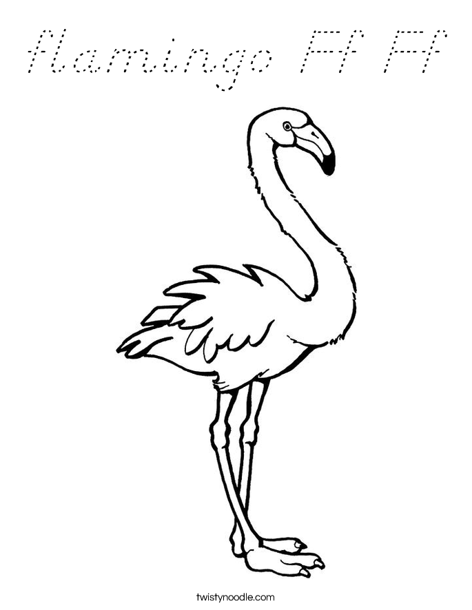 flamingo Ff Ff Coloring Page