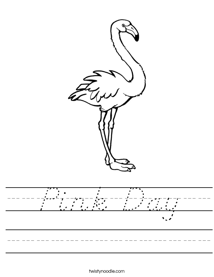 Pink Day Worksheet