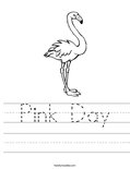Pink Day Worksheet