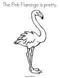 The Pink Flamingo is pretty.Coloring Page