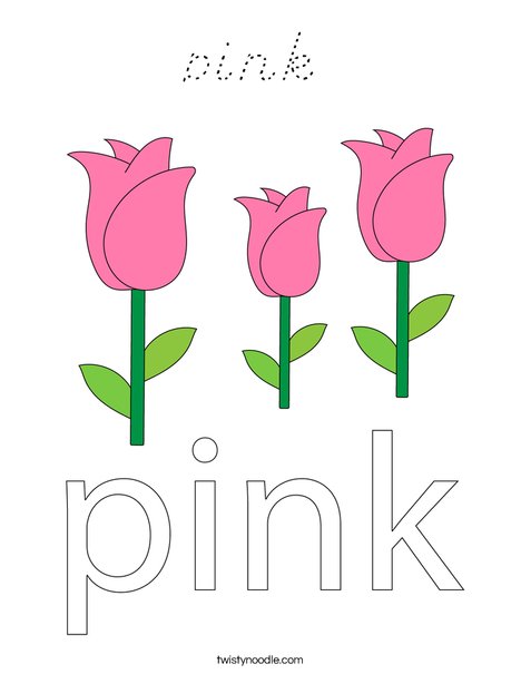 Pink Flower Coloring Page