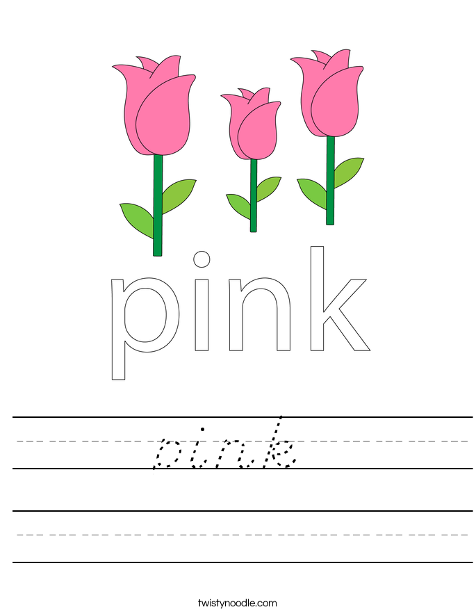 pink Worksheet