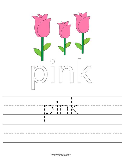 Pink Flower Worksheet