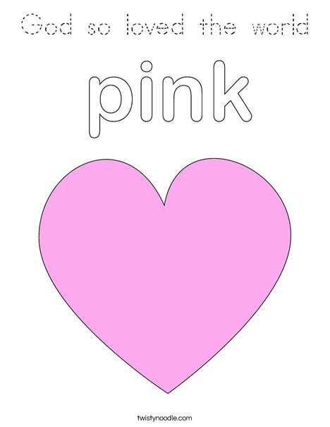 Pink Heart Coloring Page