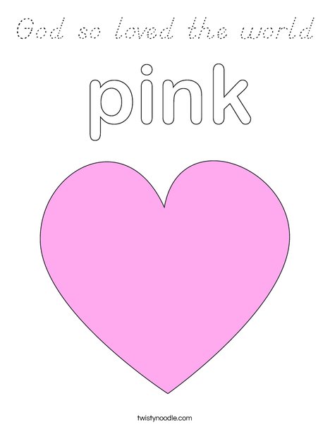 Pink Heart Coloring Page