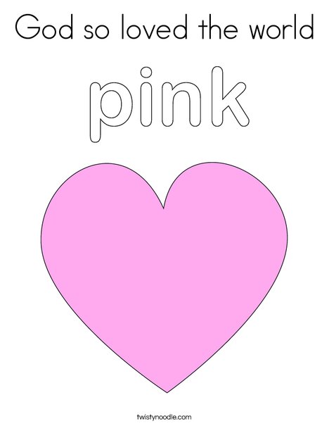 Pink Heart Coloring Page